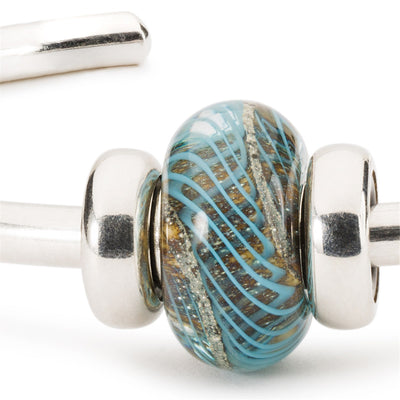 Blue Grooves Bead