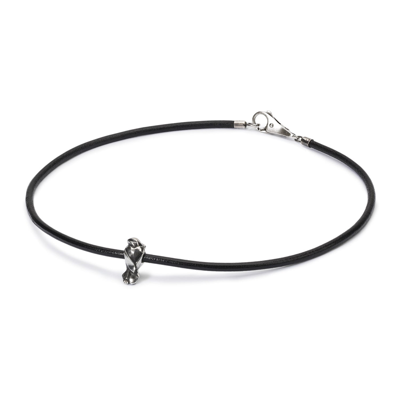 Lovebirds Black Leather Necklace