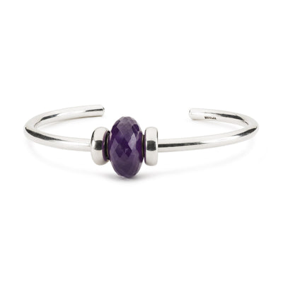 Amethyst Silver Bangle