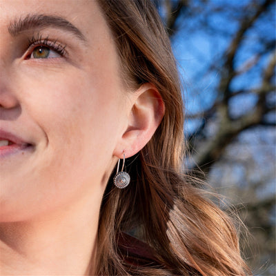 Daisy Donut Earrings with Silver Earring Hooks