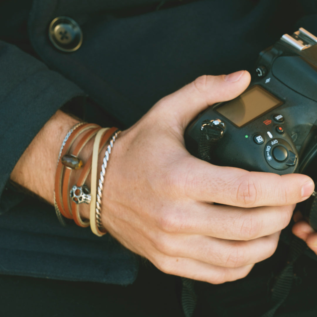 Leather Bracelet Brown/Beige